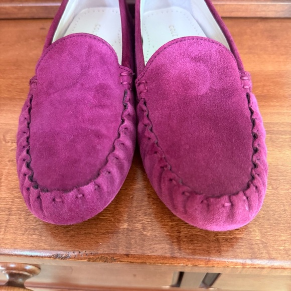 Cole Haan Evelyn driving loafer Suede leather  flats woman 5 pink / purple - Picture 6 of 9